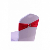 Set de 20 fundite elastice pentru scaun, catarama argintie, 14 x 34 cm, Roz Aprins F-ELASTICA